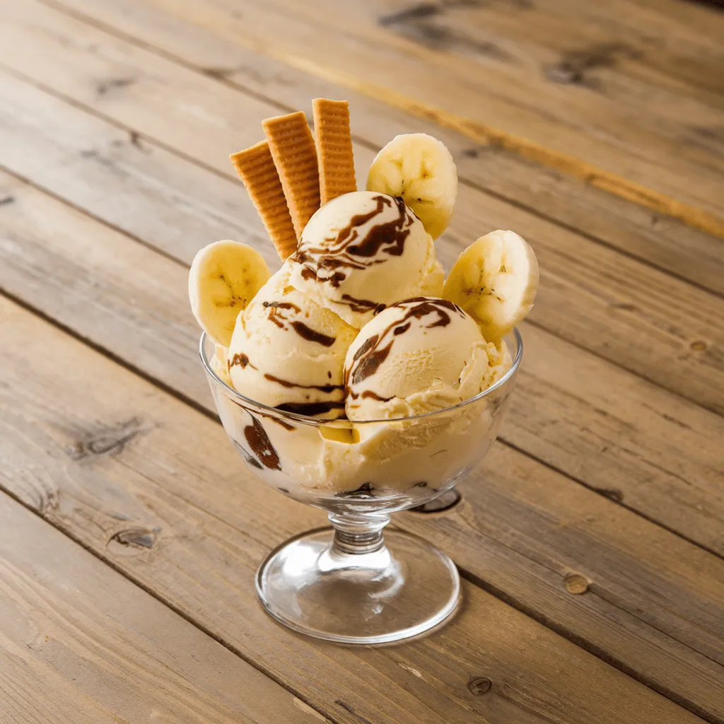 Banana pudding ice cream bowl