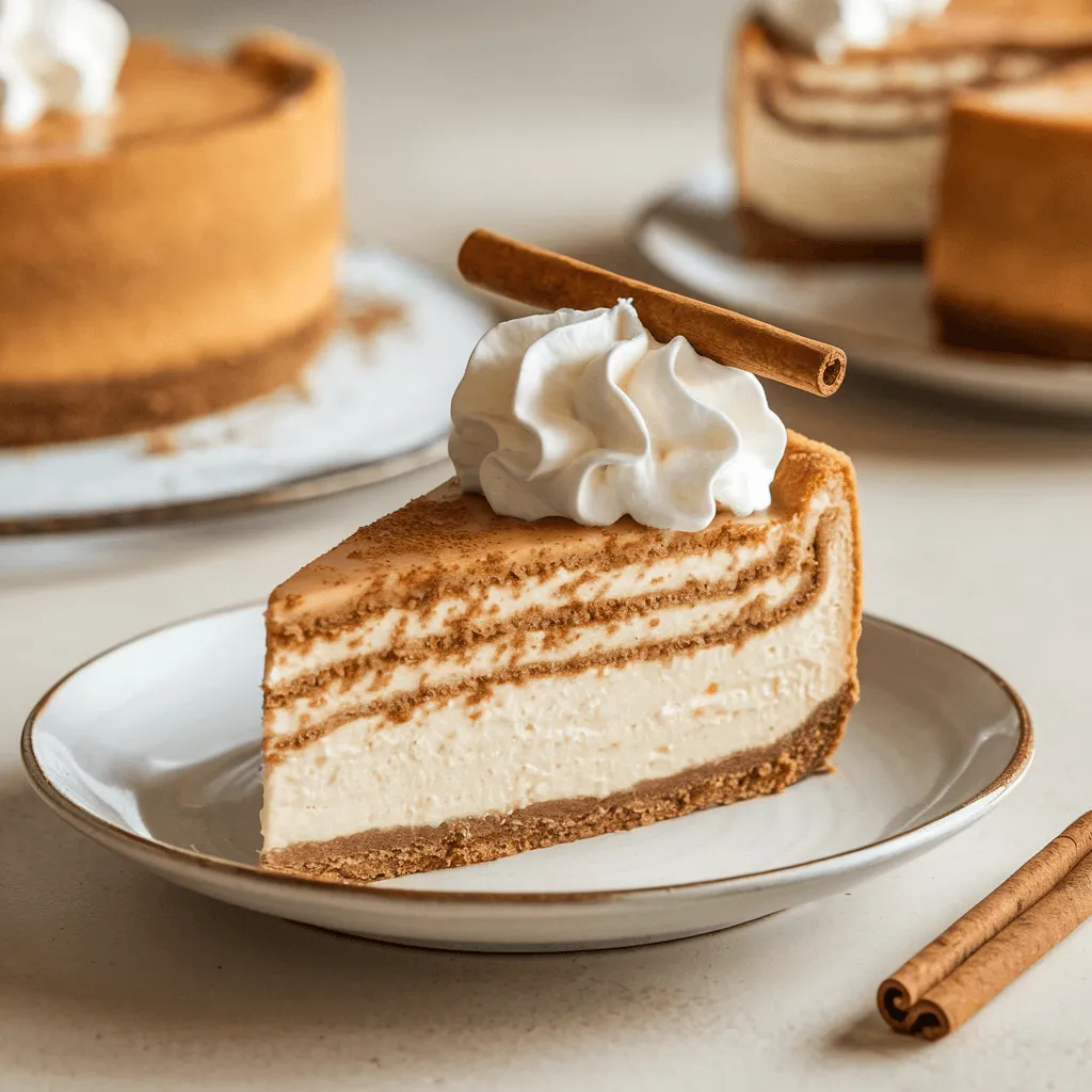 Cinnamon Cheesecake on Plate