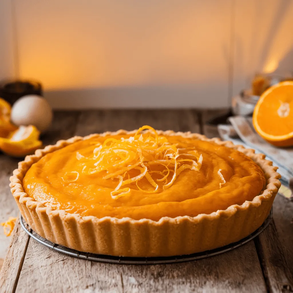 Orange pie dessert