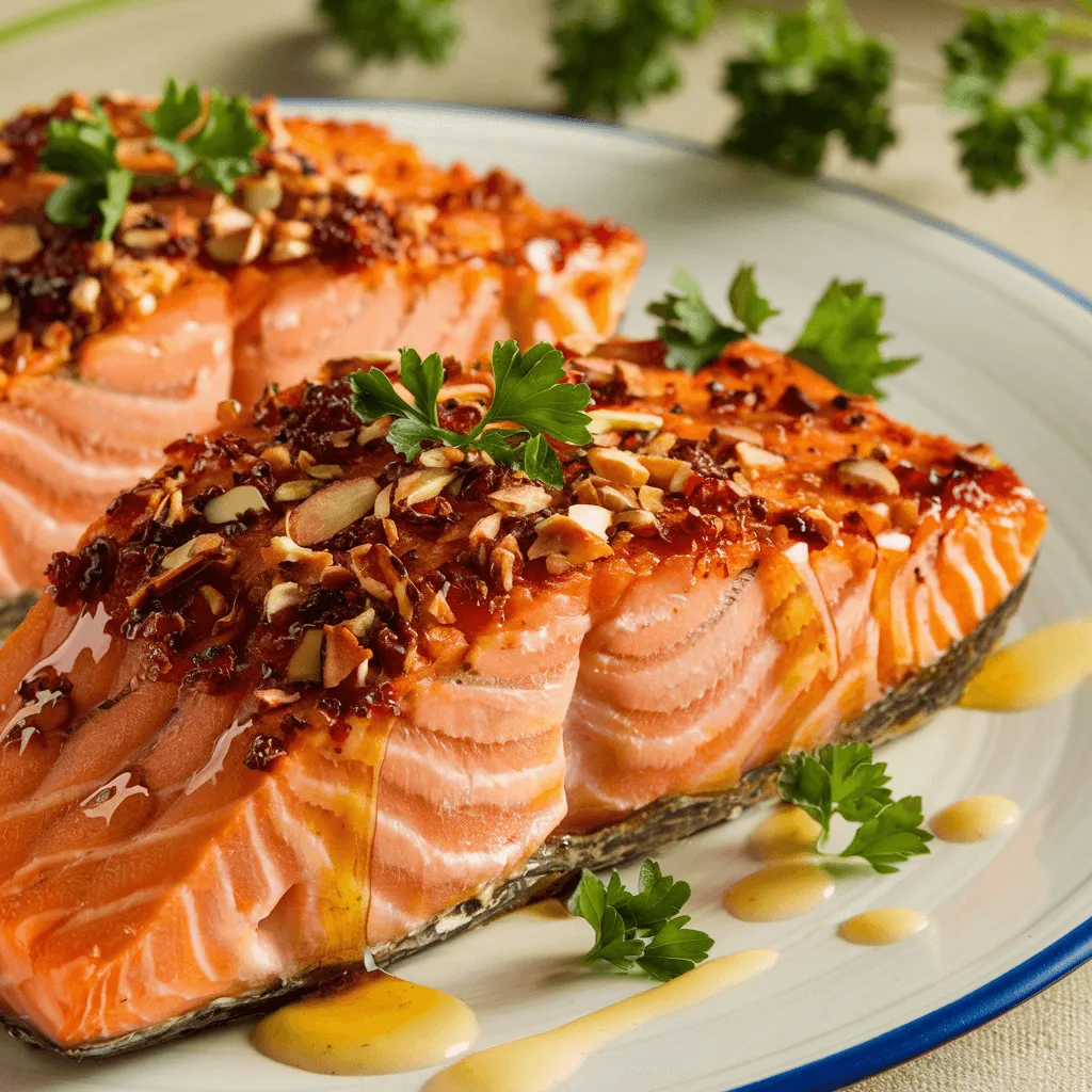 Unbelievably Easy Almond Crusted Salmon