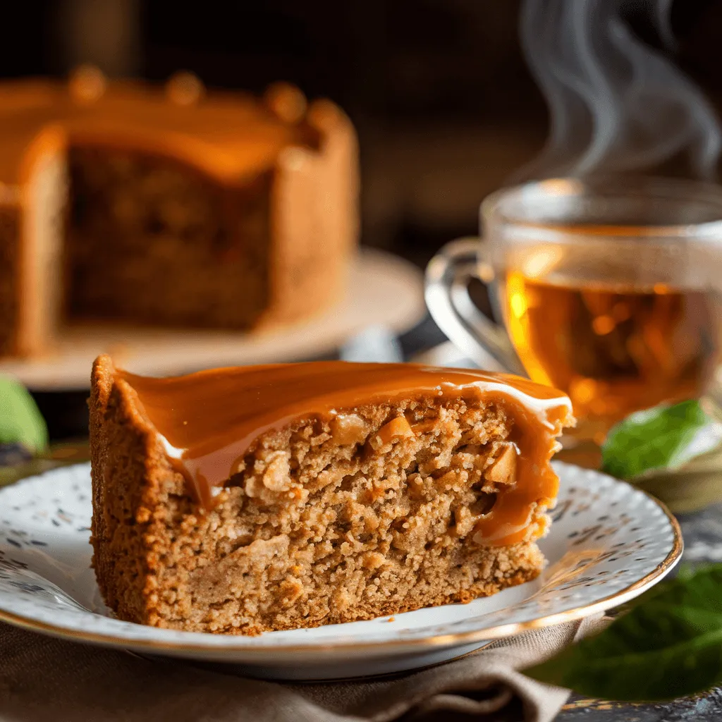 Apple Spice Cake with Caramel Drizzle