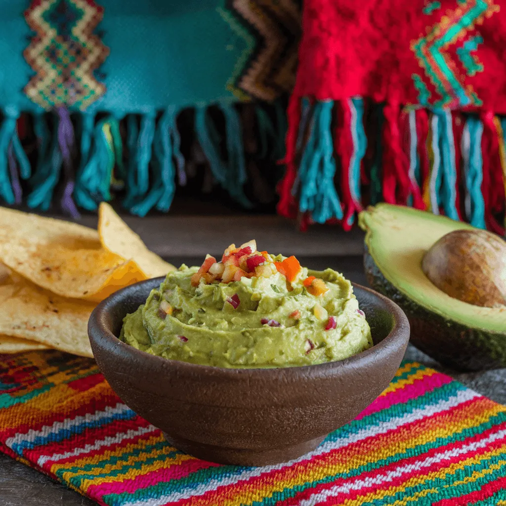 Traditional Mexican guacamole recipe