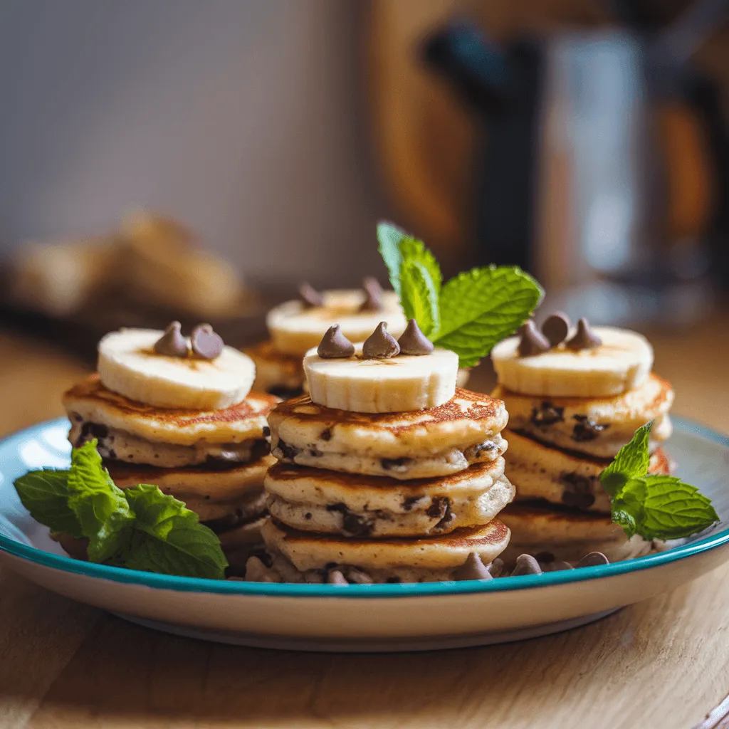 Banana Chocolate Mini Pancakes