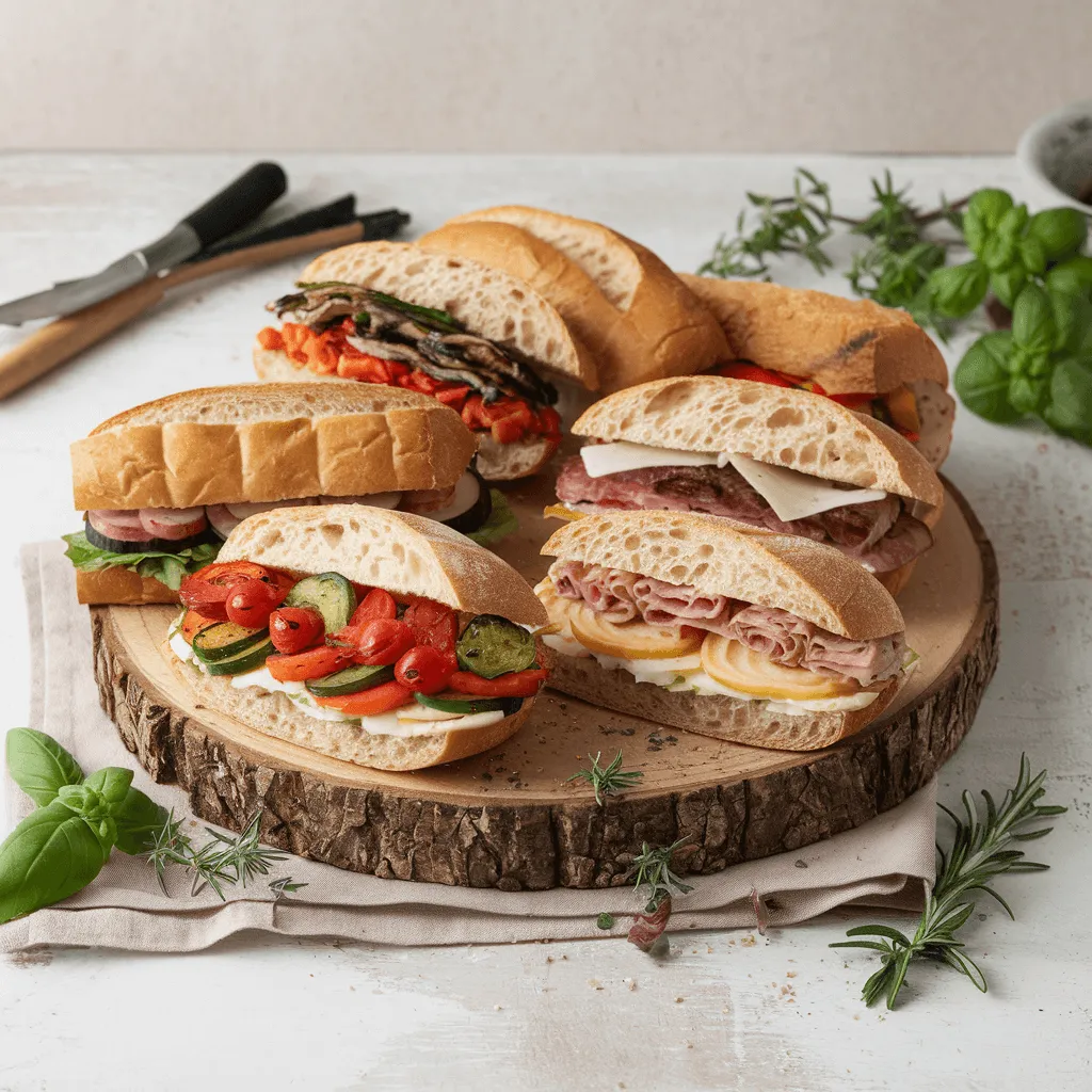 "Ciabatta sandwich platter"