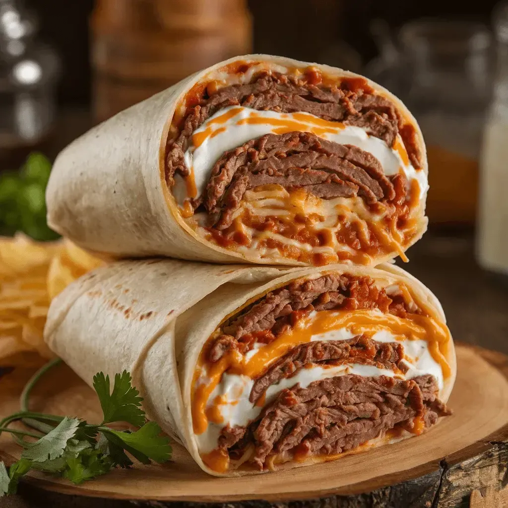 Beefy 5 Layer Burrito Layers