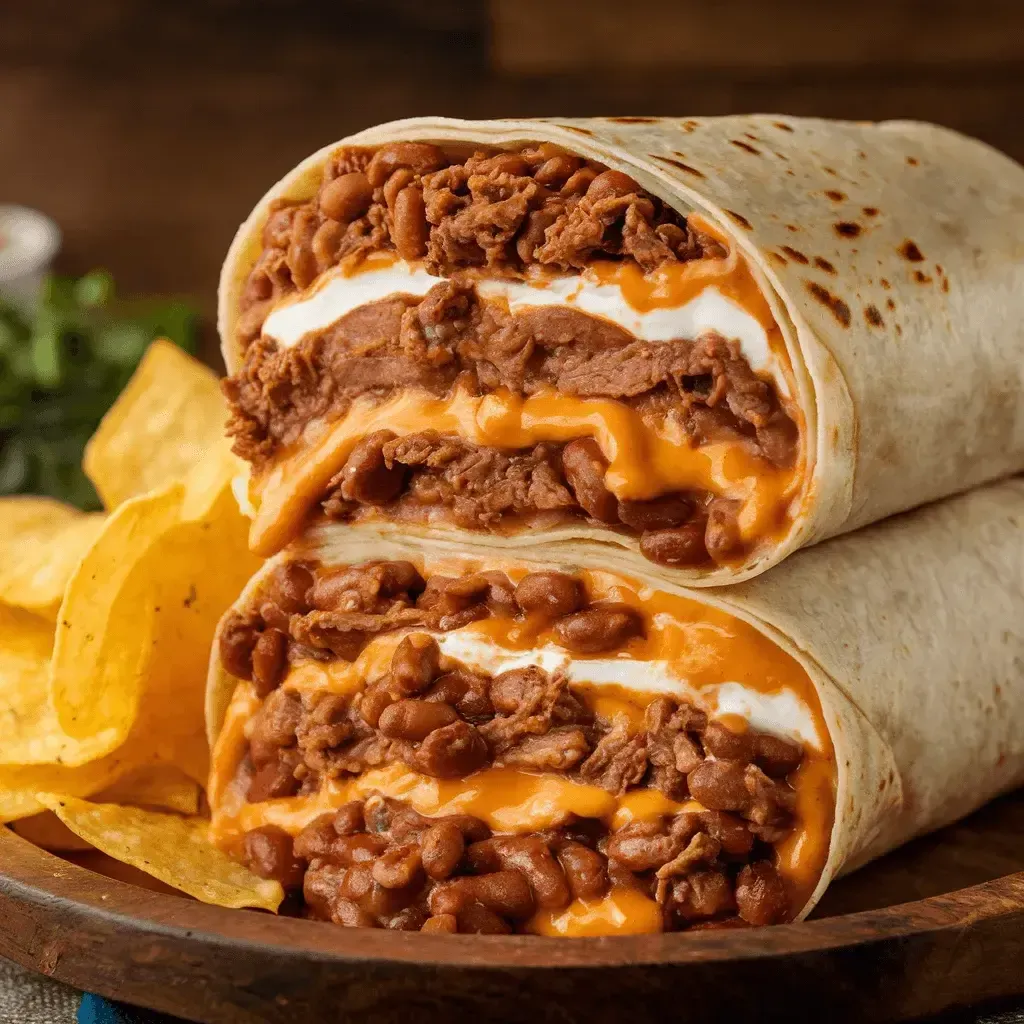 Beefy 5 Layer Burrito close-up