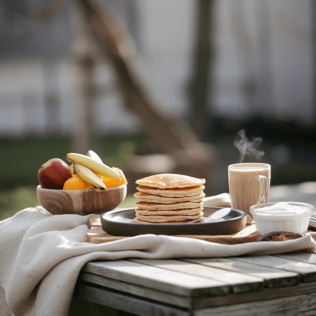 Breakfast Spread with Pancakes