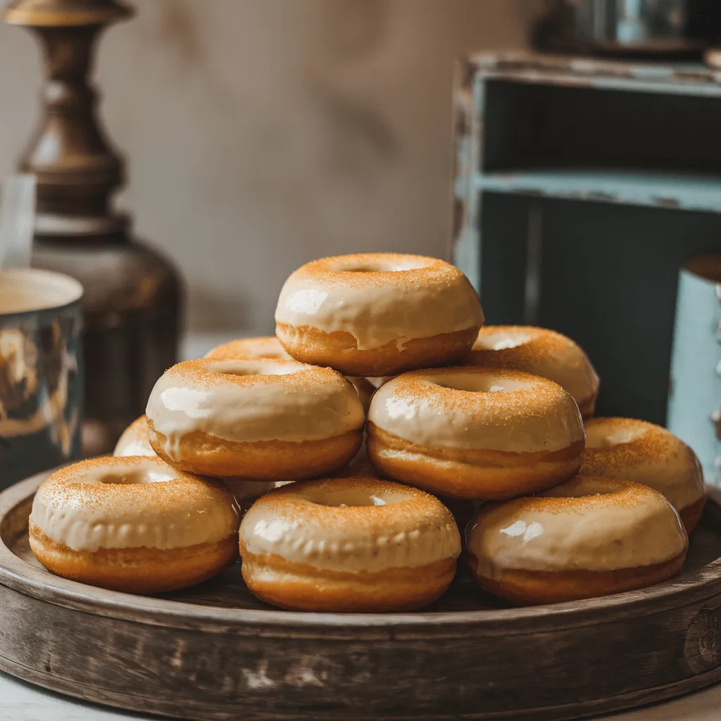 Crème brûlée donuts in Paris bakery