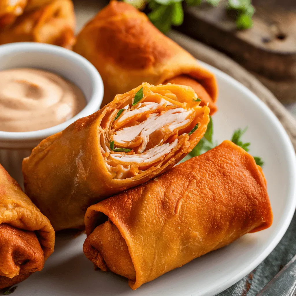 Air Fried Buffalo Chicken Egg Rolls