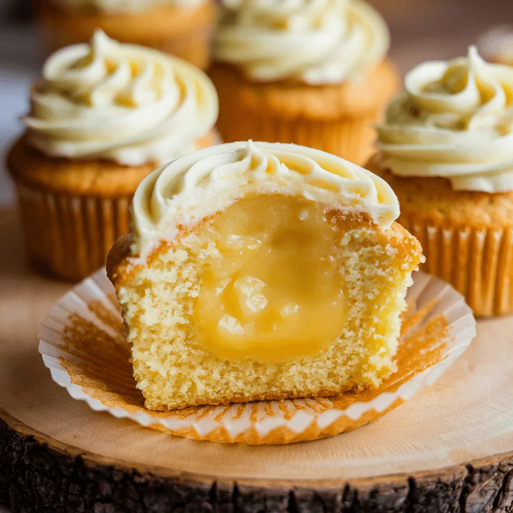 Lemon Curd-Filled Cupcake