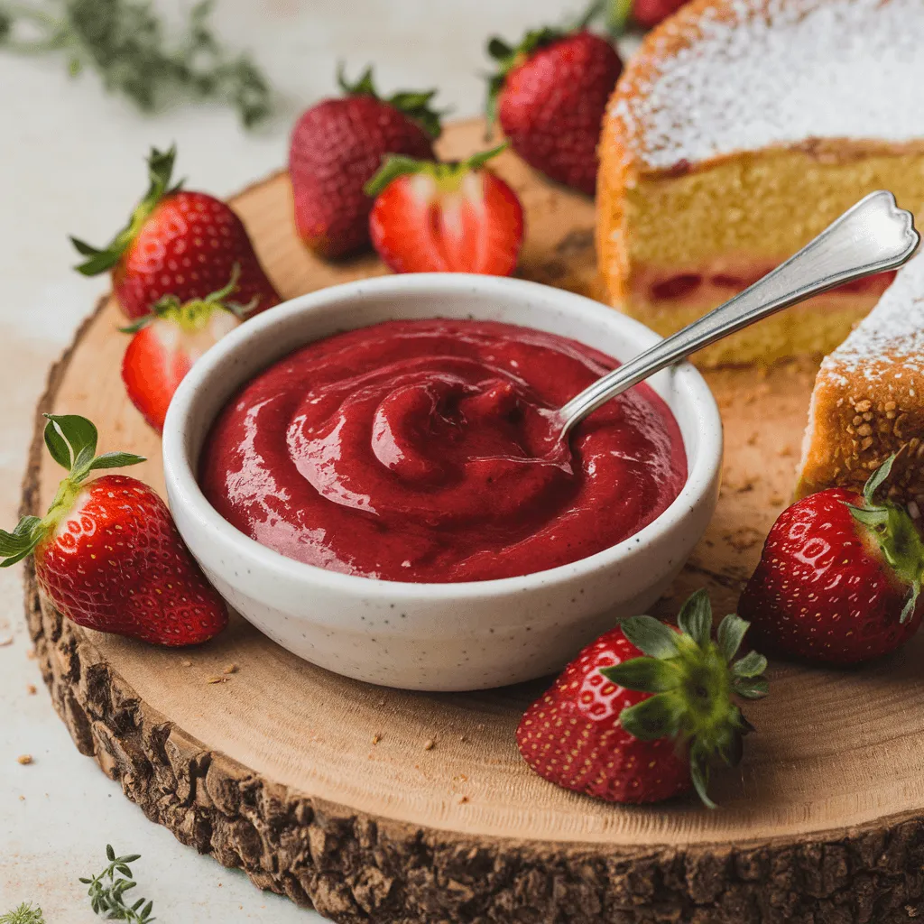 Diced Strawberries for Cake Filling