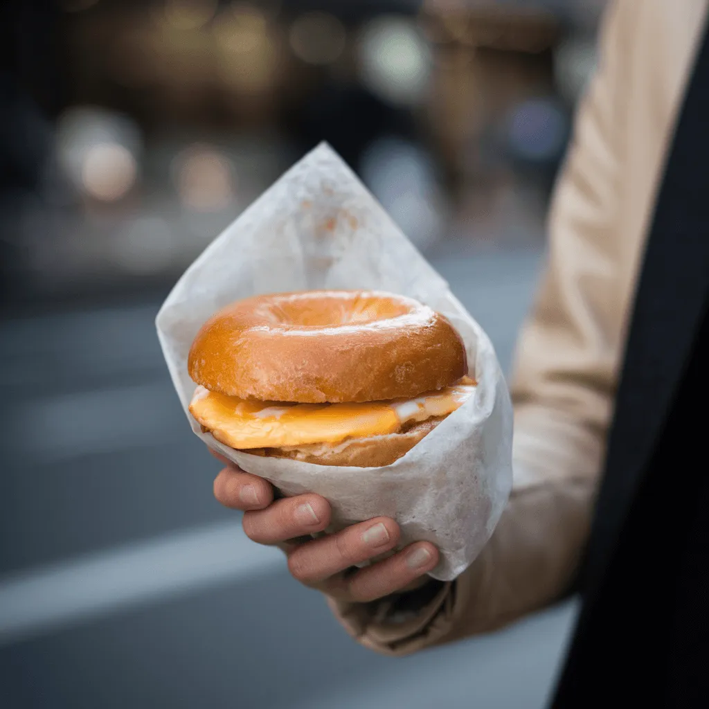 Egg bagel sandwich for busy mornings