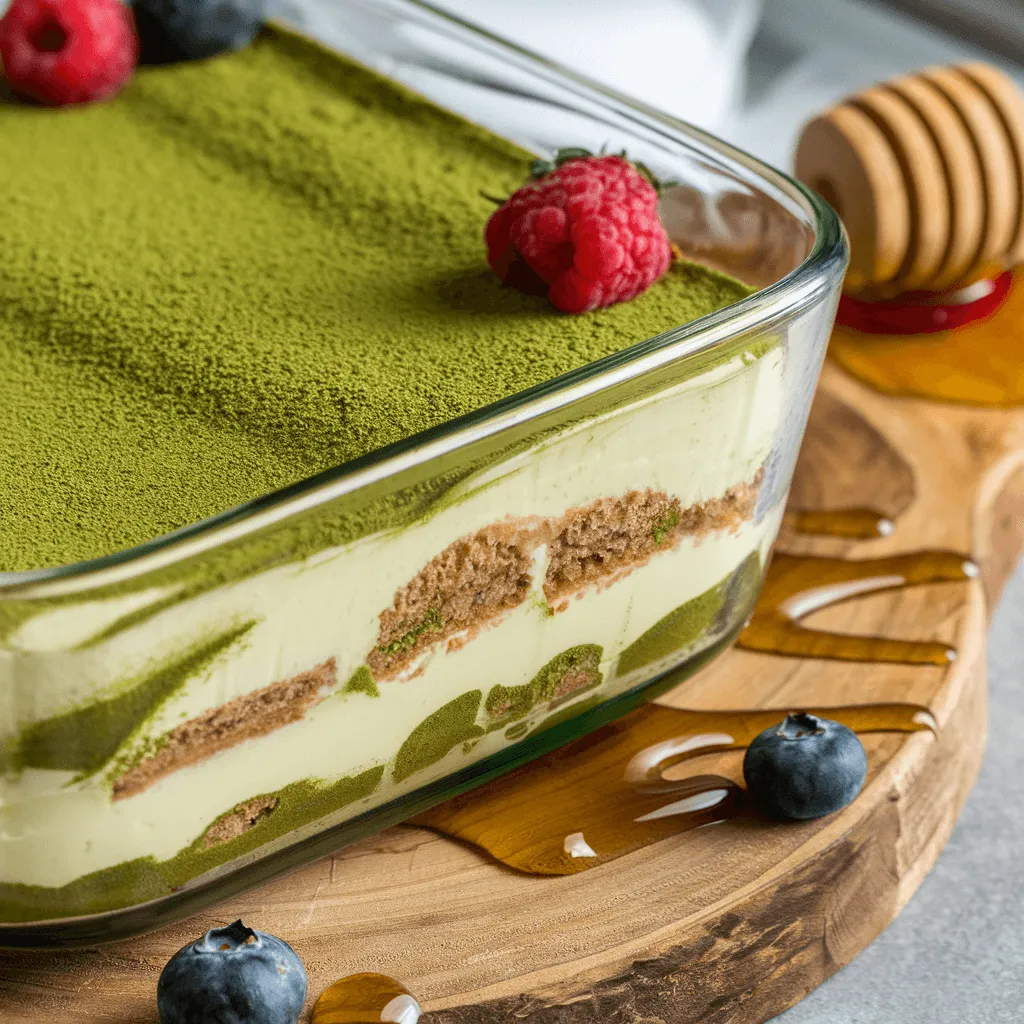 Matcha Tiramisu dessert