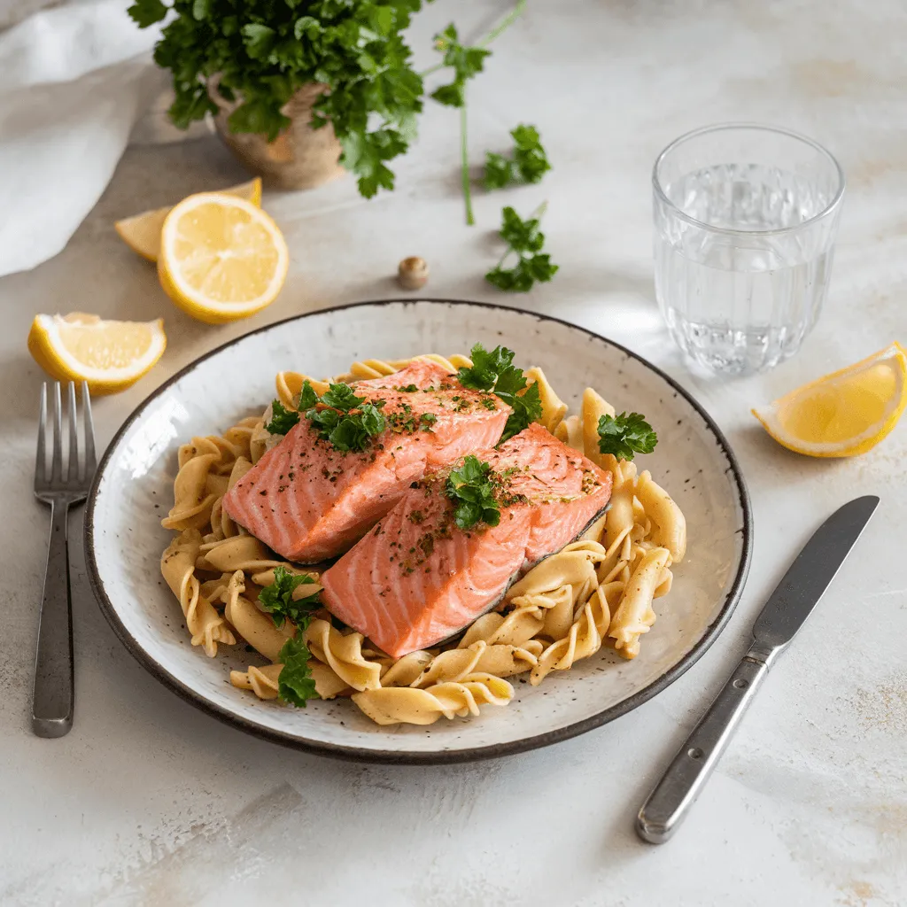 Salmon Piccata Plating Idea