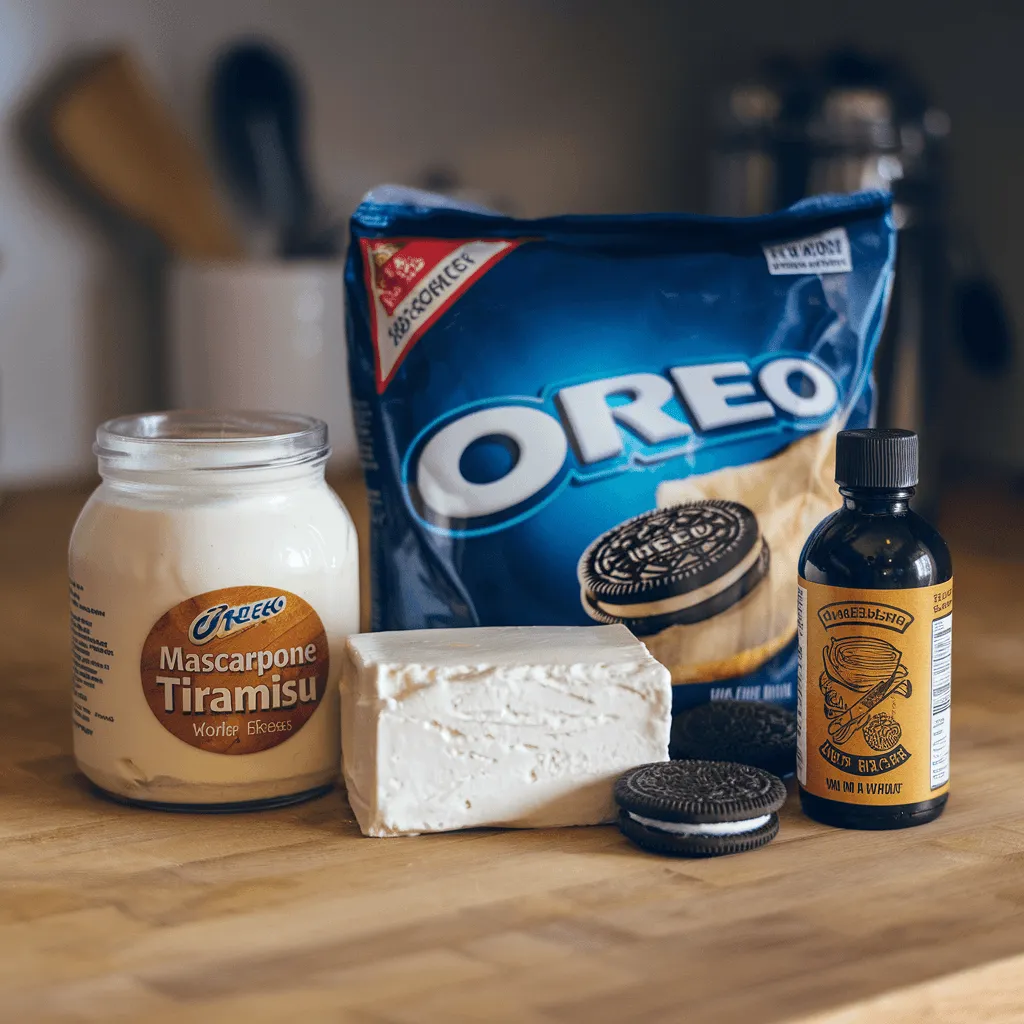 Ingredients for Oreo Tiramisu Recipe