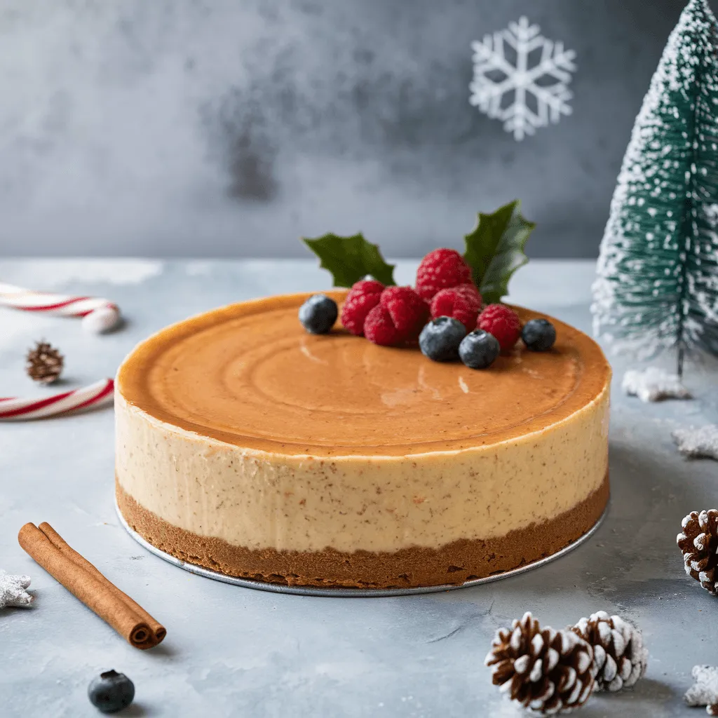 Holiday Cinnamon Roll Cheesecake