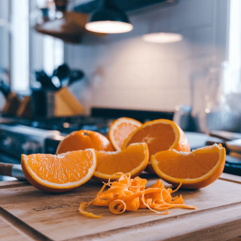 Sliced oranges for orange pie