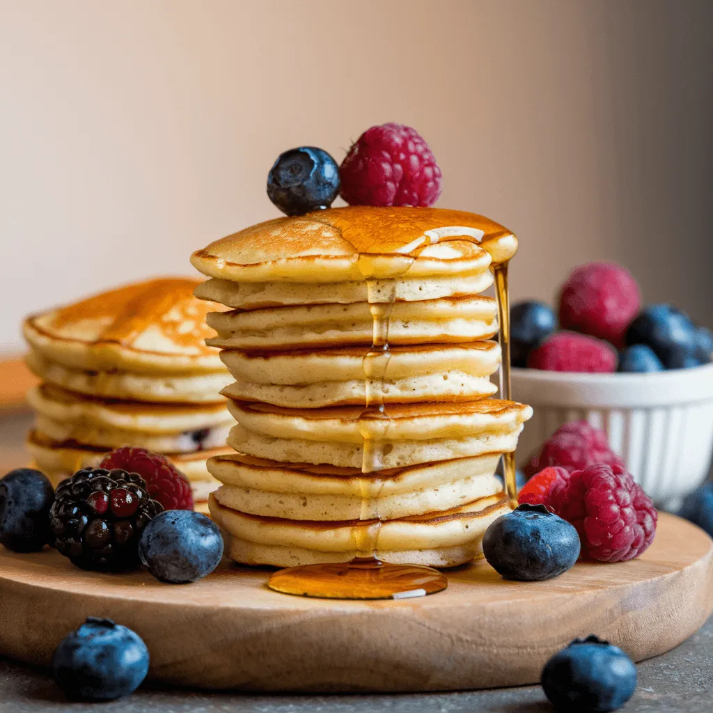 Mini Pancakes with Syrup