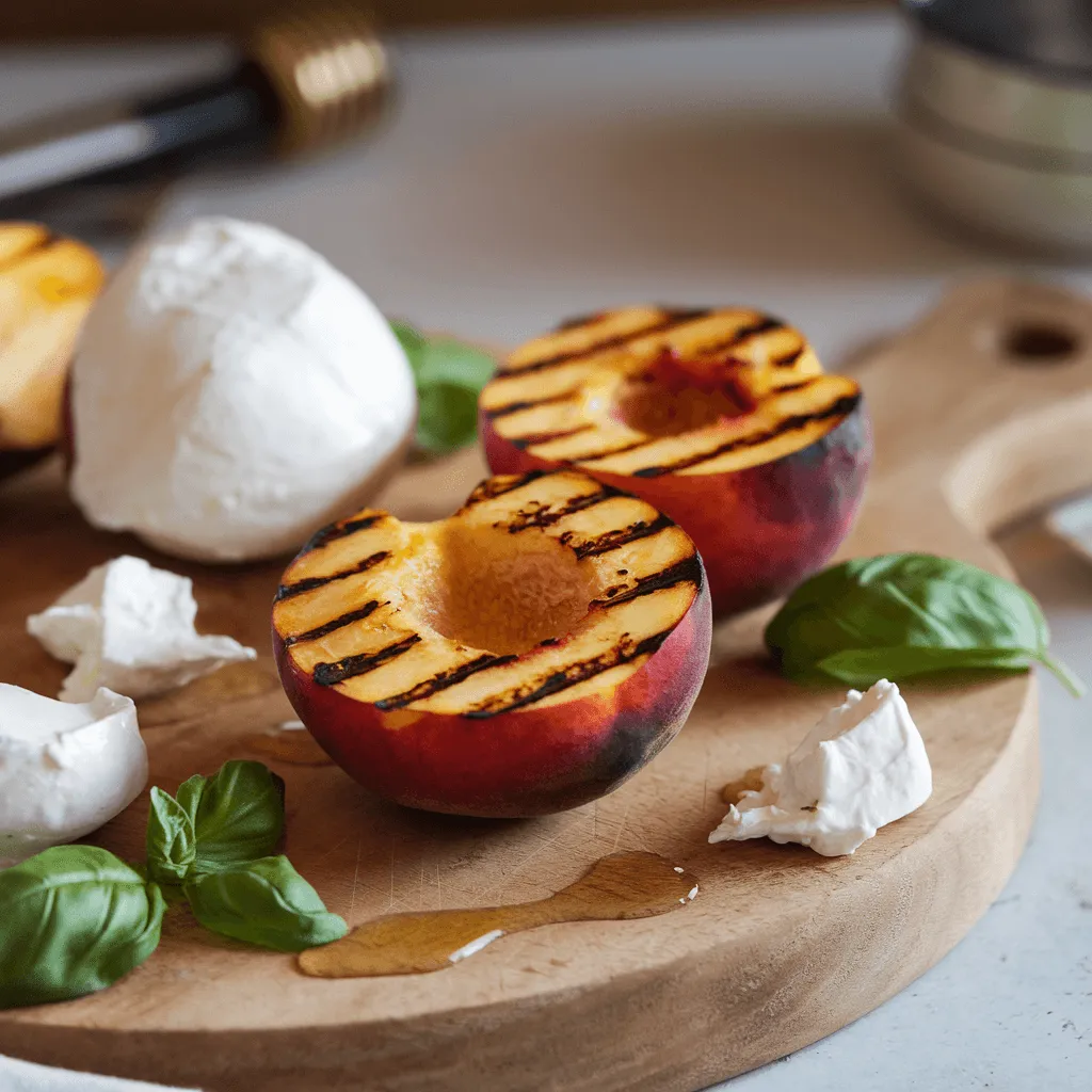 Grilled Peaches and Burrata