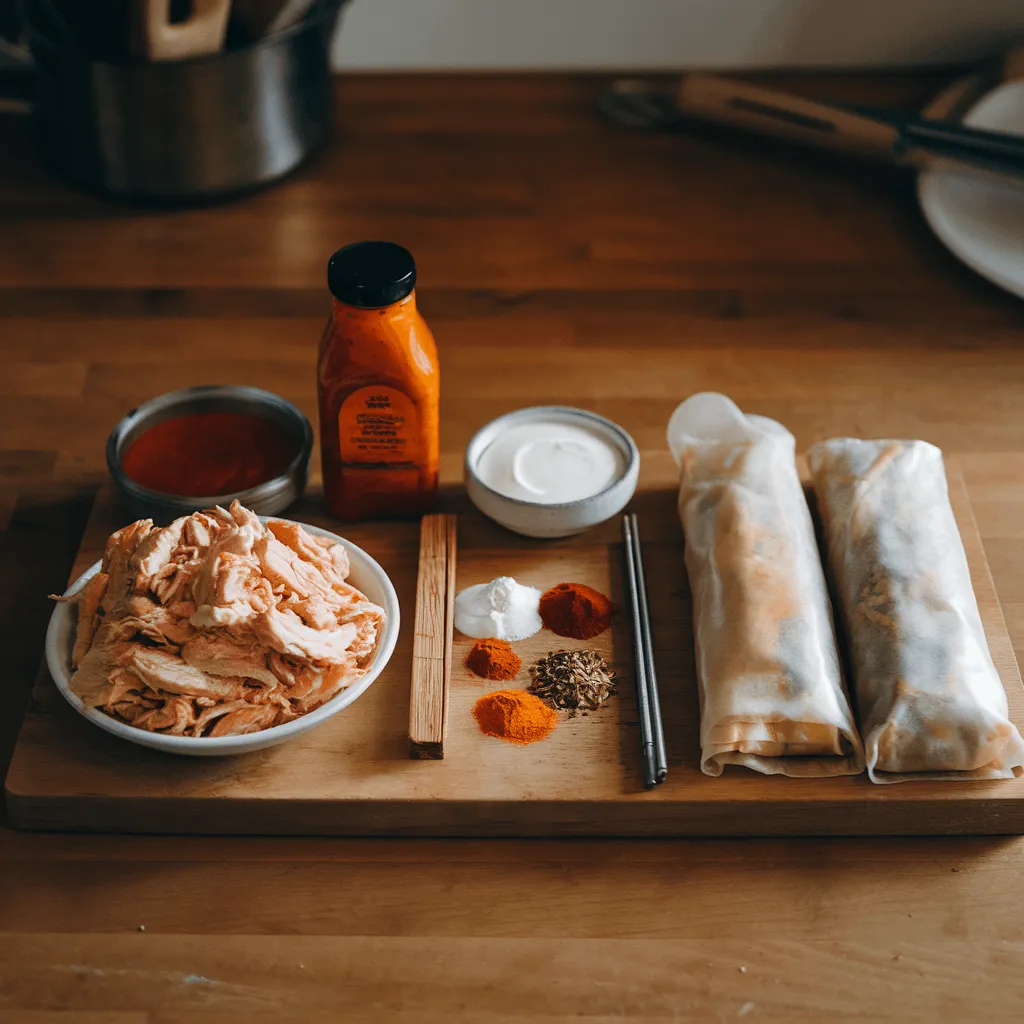 Buffalo Chicken Egg Rolls Ingredients