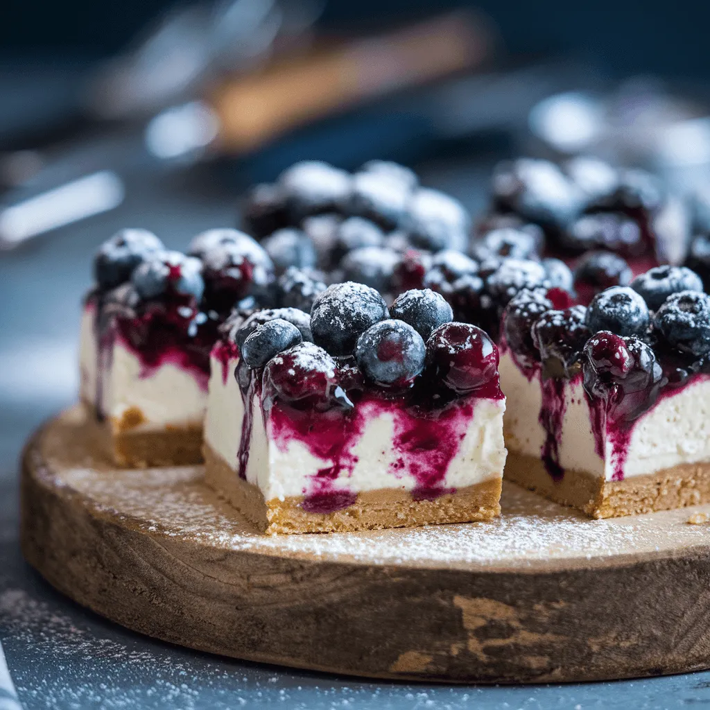 Lemon Blueberry Cheesecake Bars