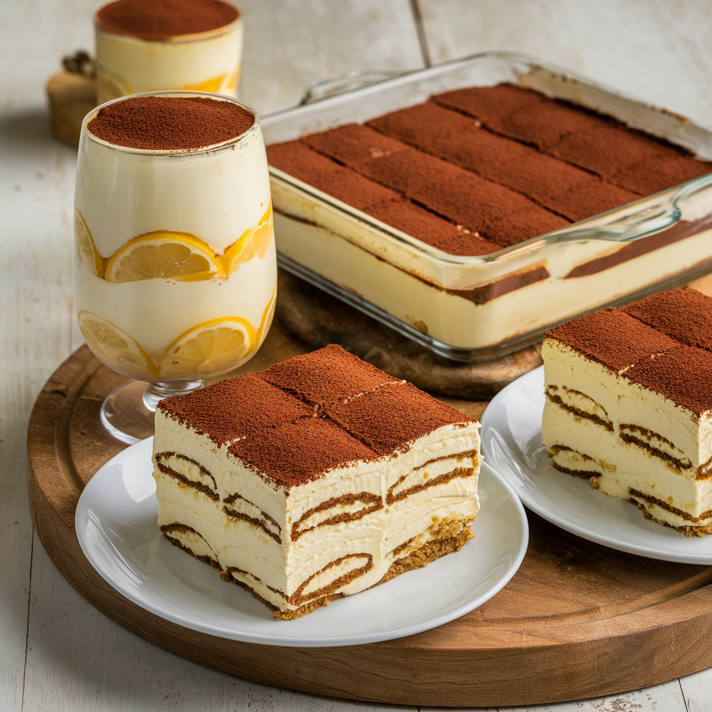 Lemon tiramisu variations