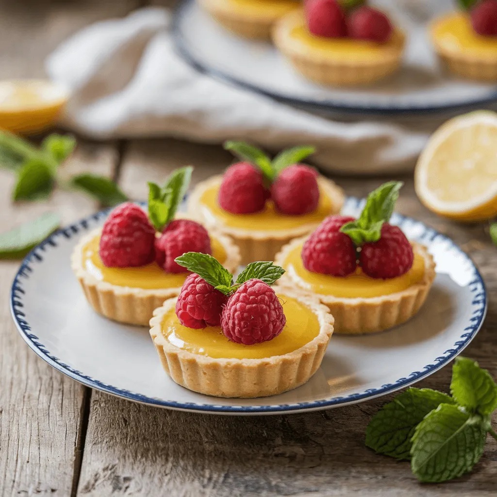 Mini lemon tarts with fresh berries