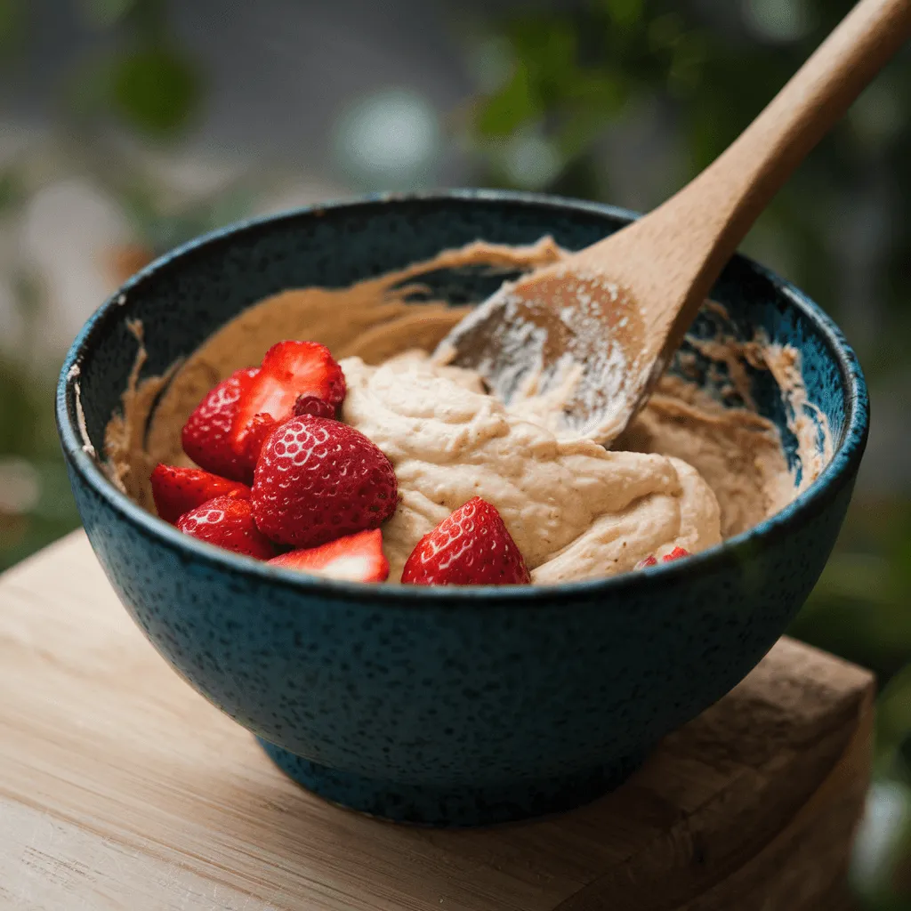 Mixing Strawberry Pound Cake Batter