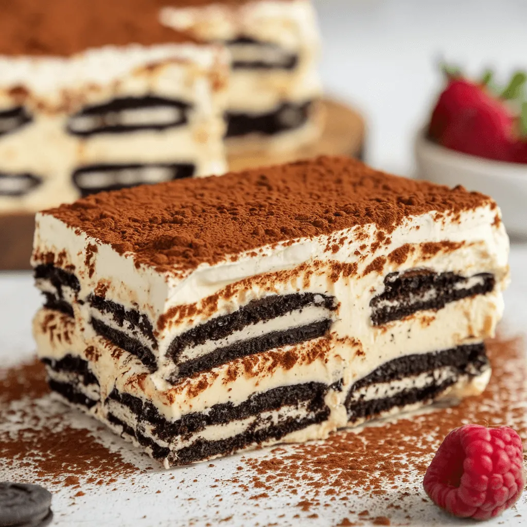 Slice of Oreo Tiramisu