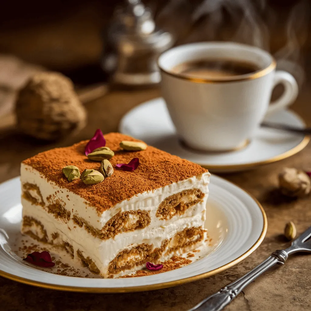 Dubai Tiramisu and Arabic Coffee