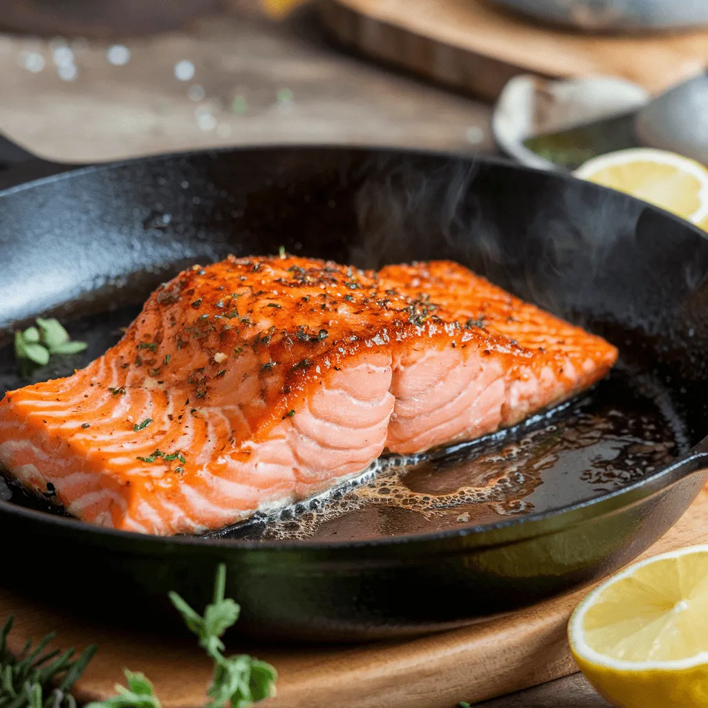 Pan-seared Honey Garlic Glazed Salmon