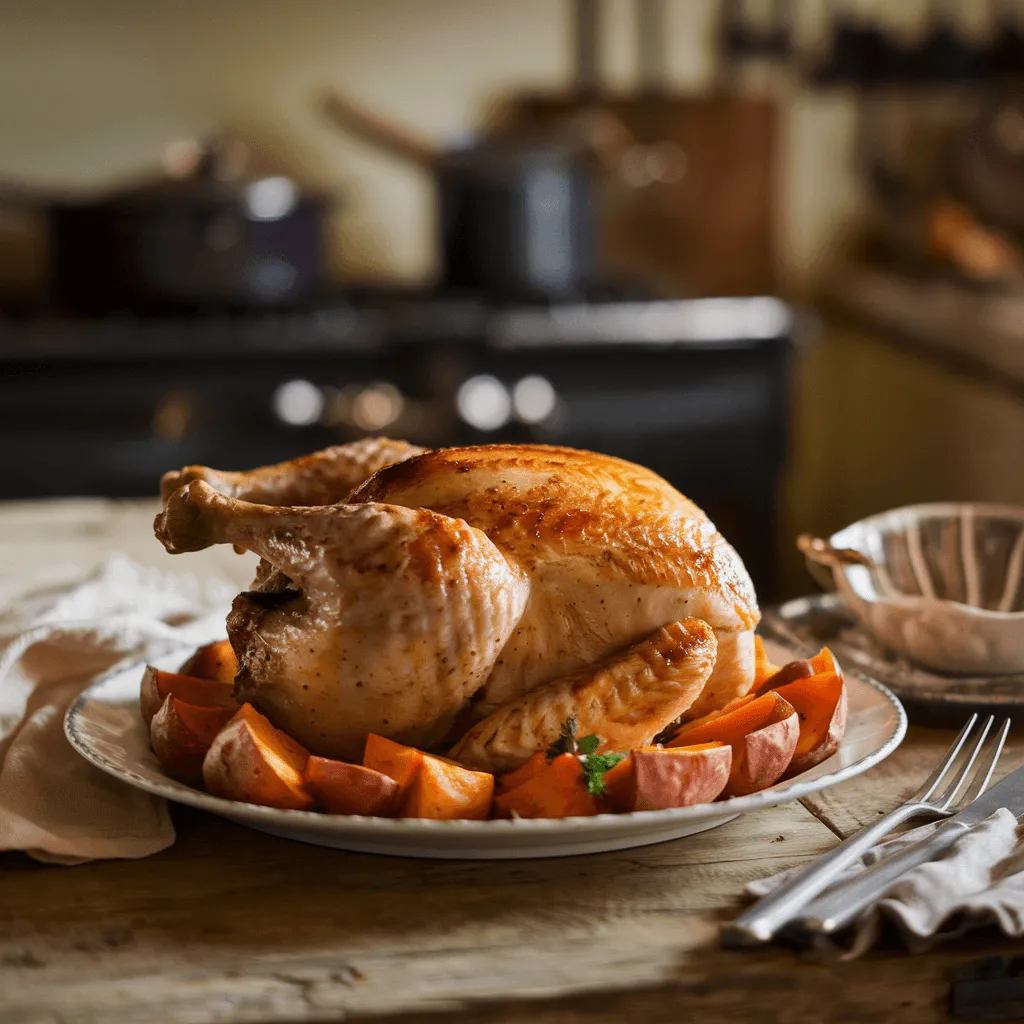 Roast chicken and sweet potato recipe