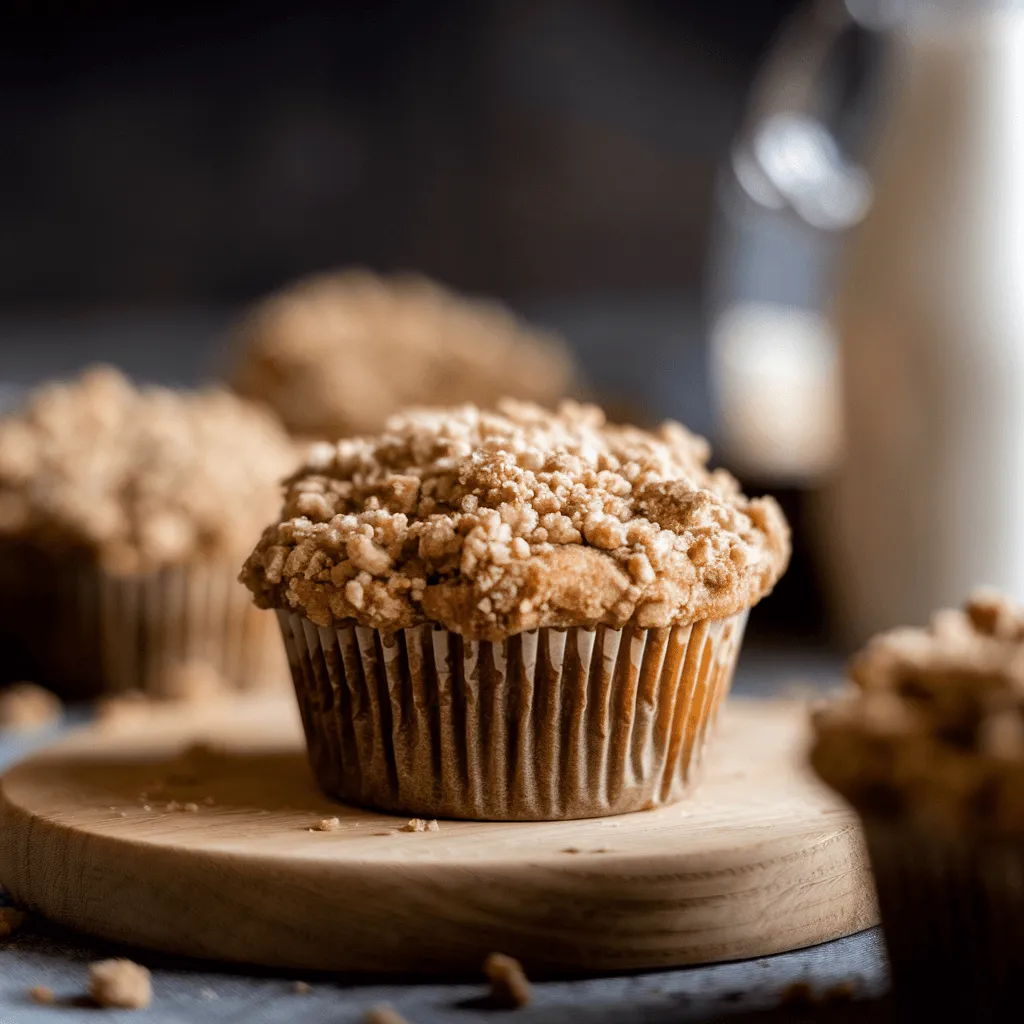 Coffee cake muffins with streusel topping