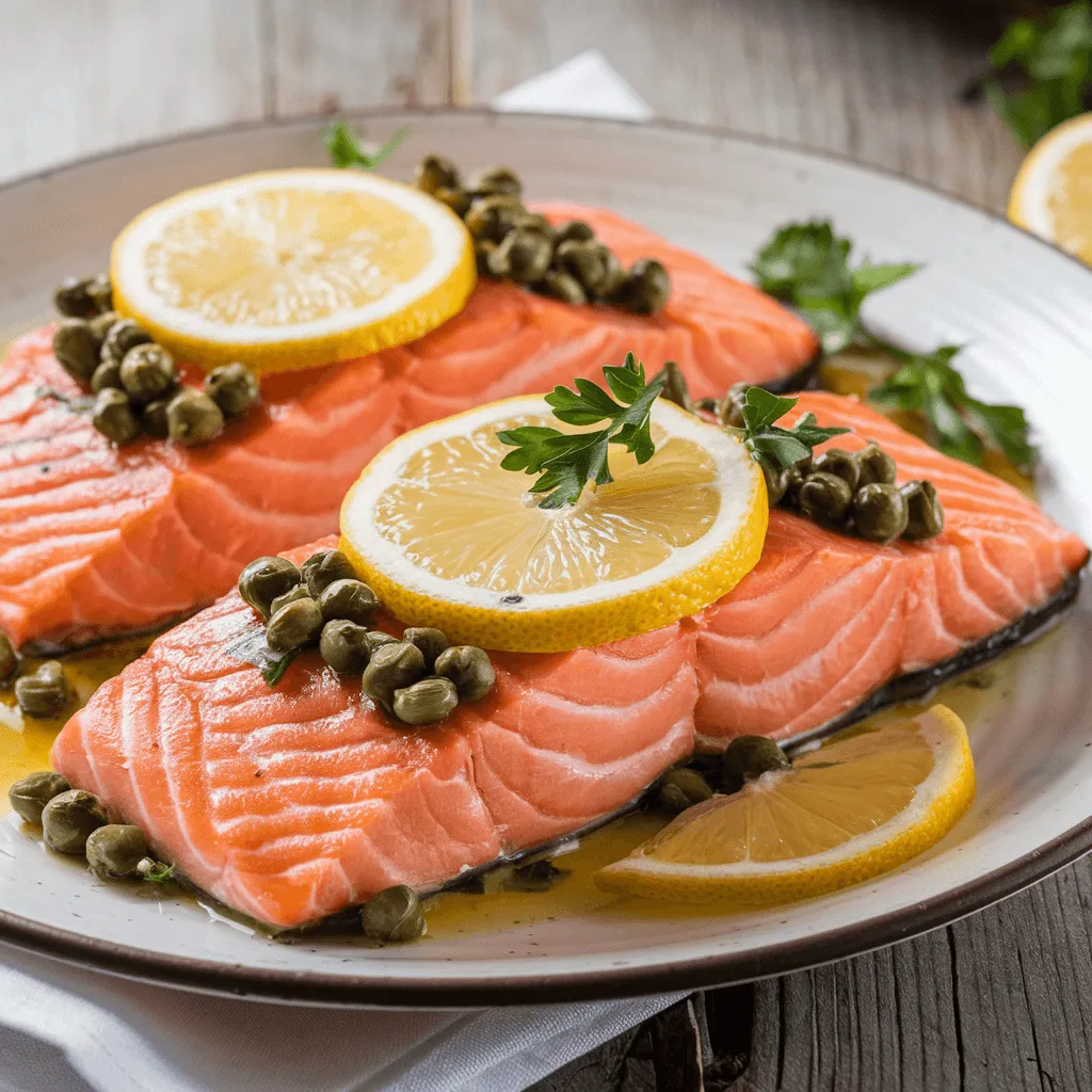 Lemon Caper Salmon Piccata Recipe