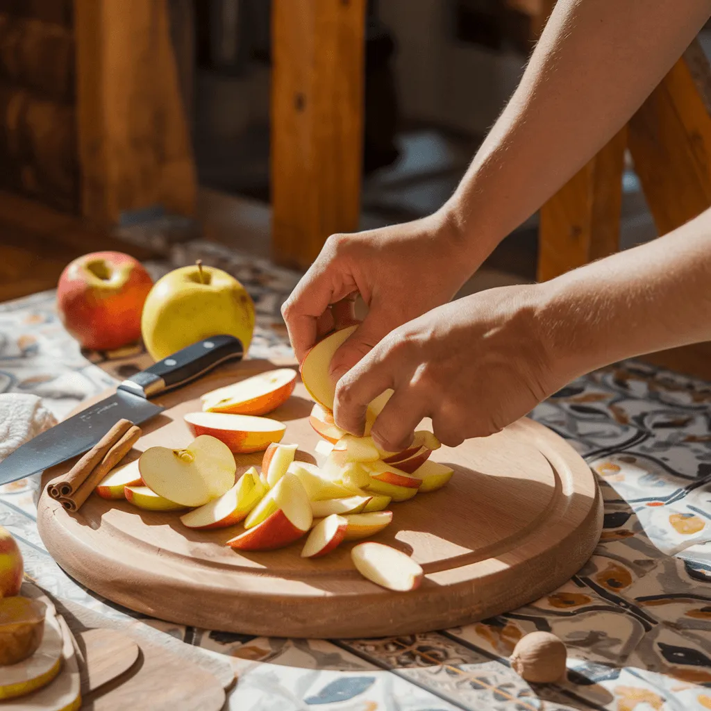 Preparing Apples for Cake