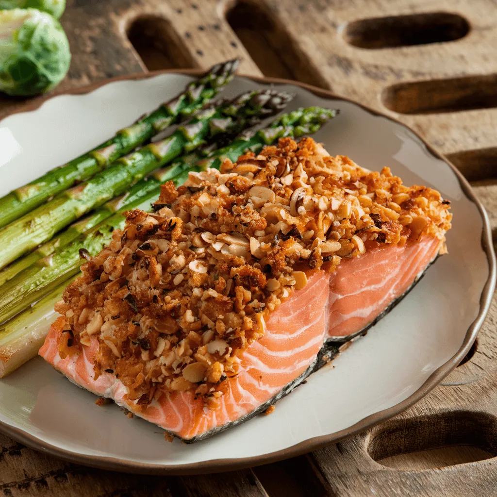 Roasted Vegetables as a Side for Almond Crusted Salmon