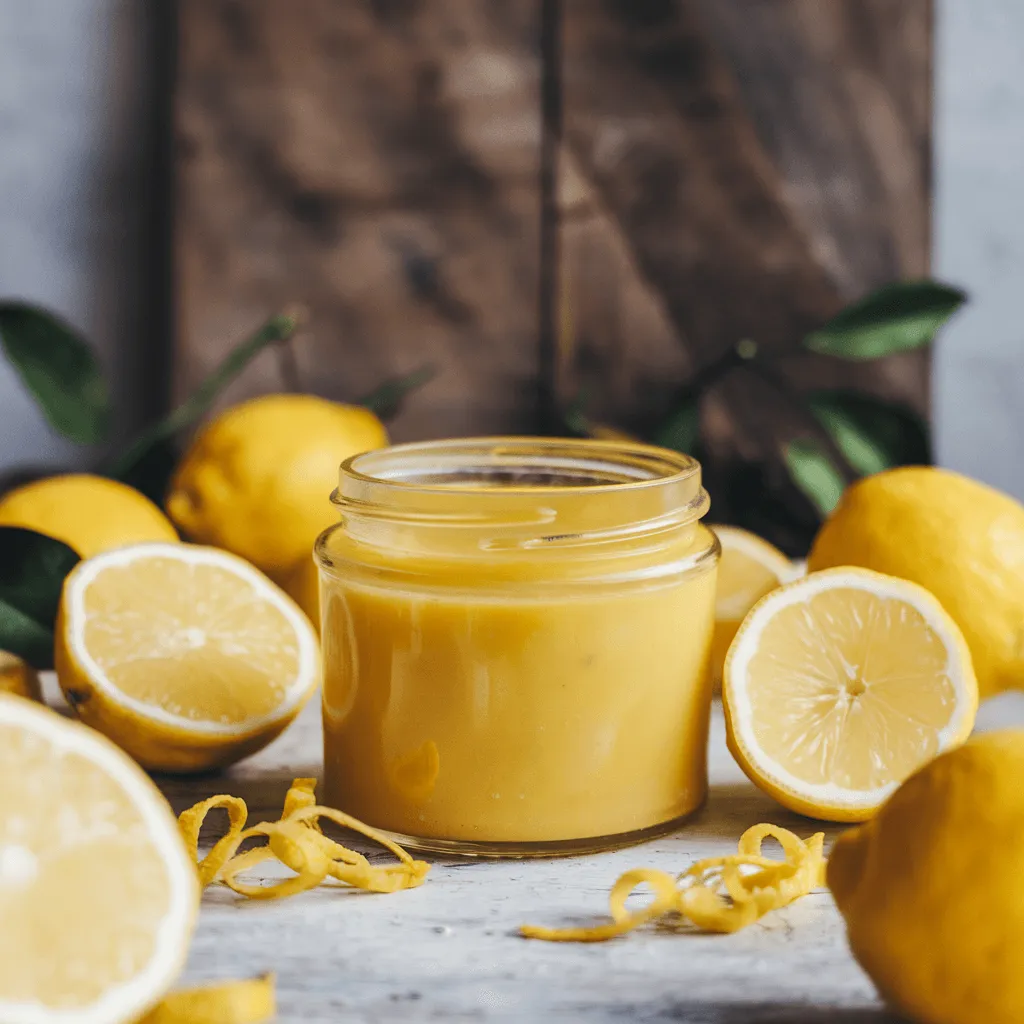 Close-up of creamy lemon curd