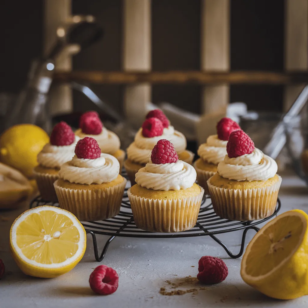 Easy Lemon Raspberry Cupcakes