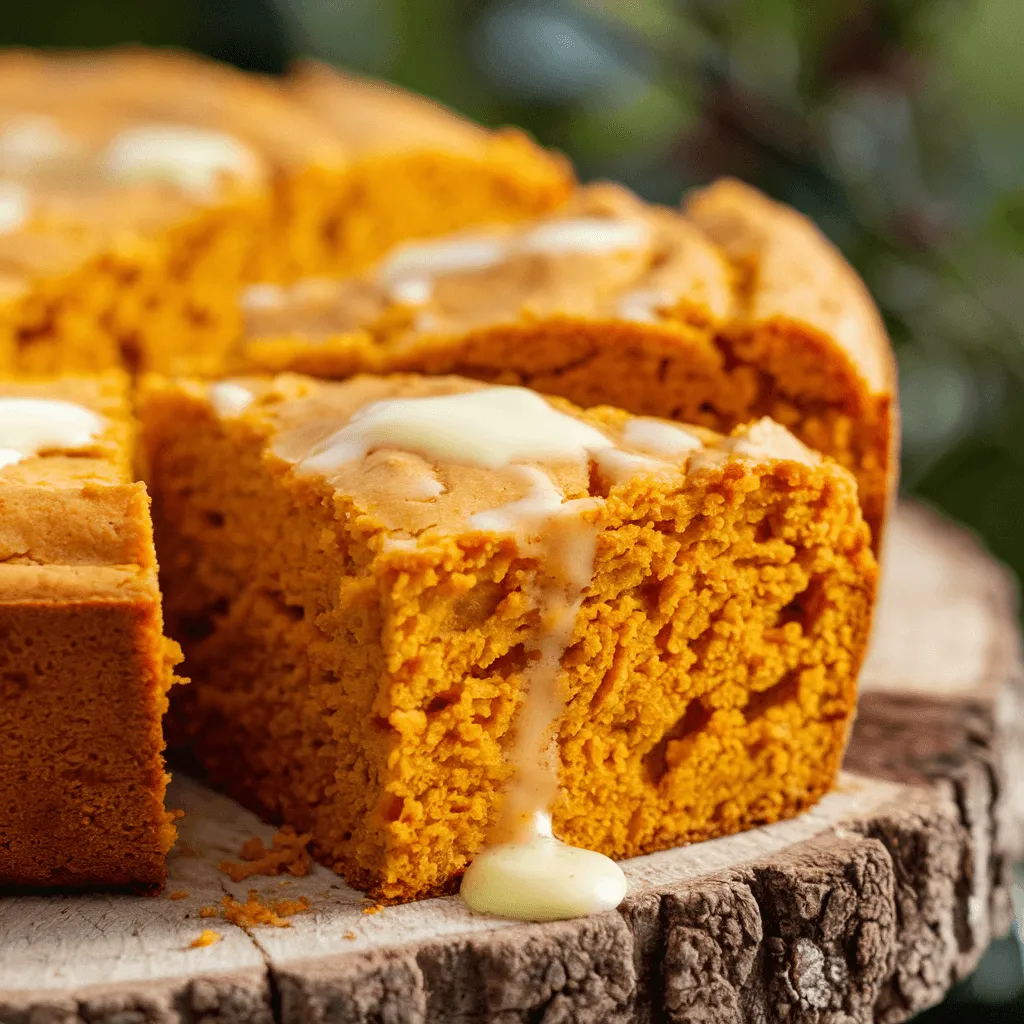 Sweet potato cornbread slices