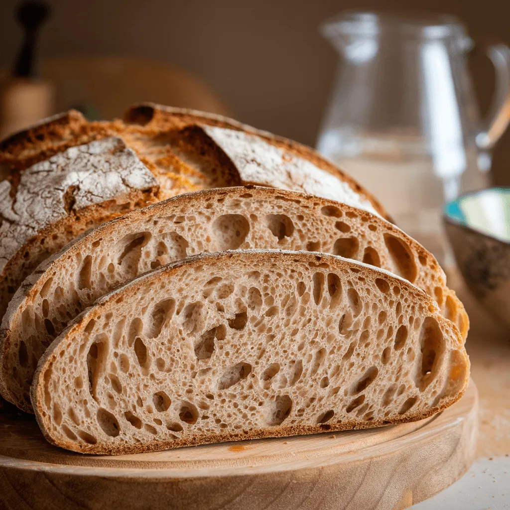 Sourdough bread slices for French toast