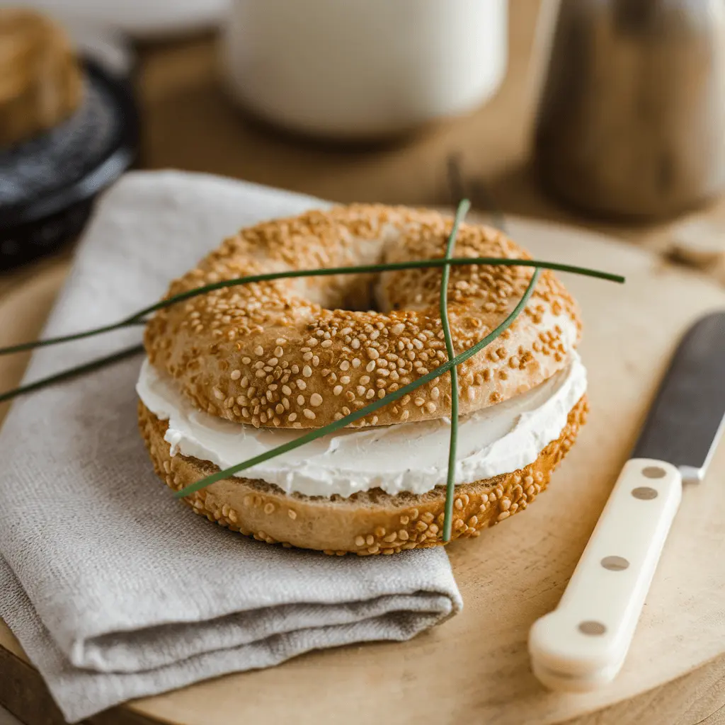 Toasted Gluten-Free Bagel with Spread