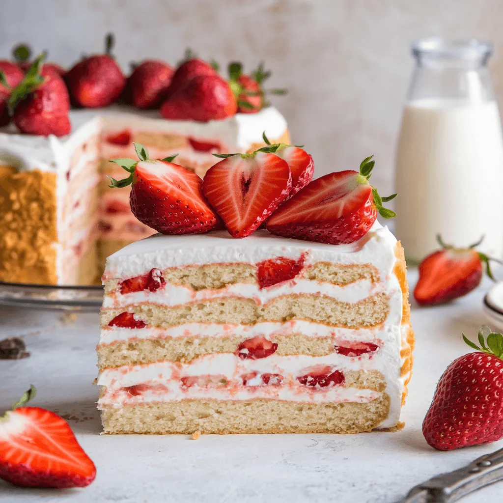 Traditional Strawberry Tres Leches