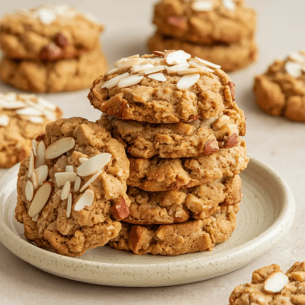 Vegan Almond Croissant Cookies on a Plate