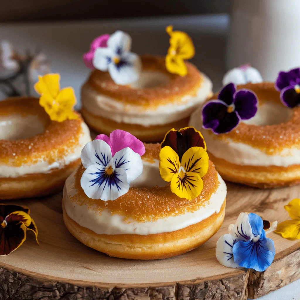 Vegan crème brûlée donuts