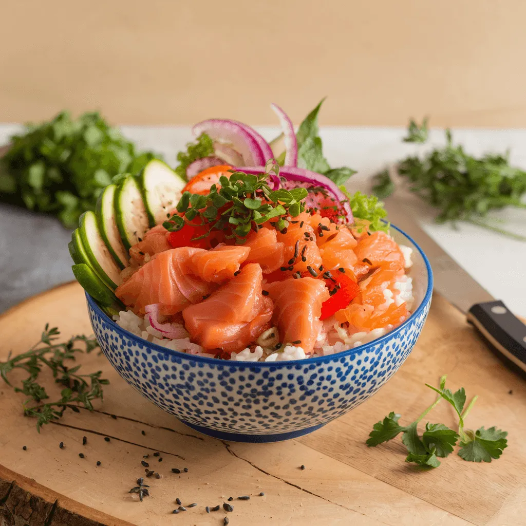 Smoked Salmon Poke Bowl