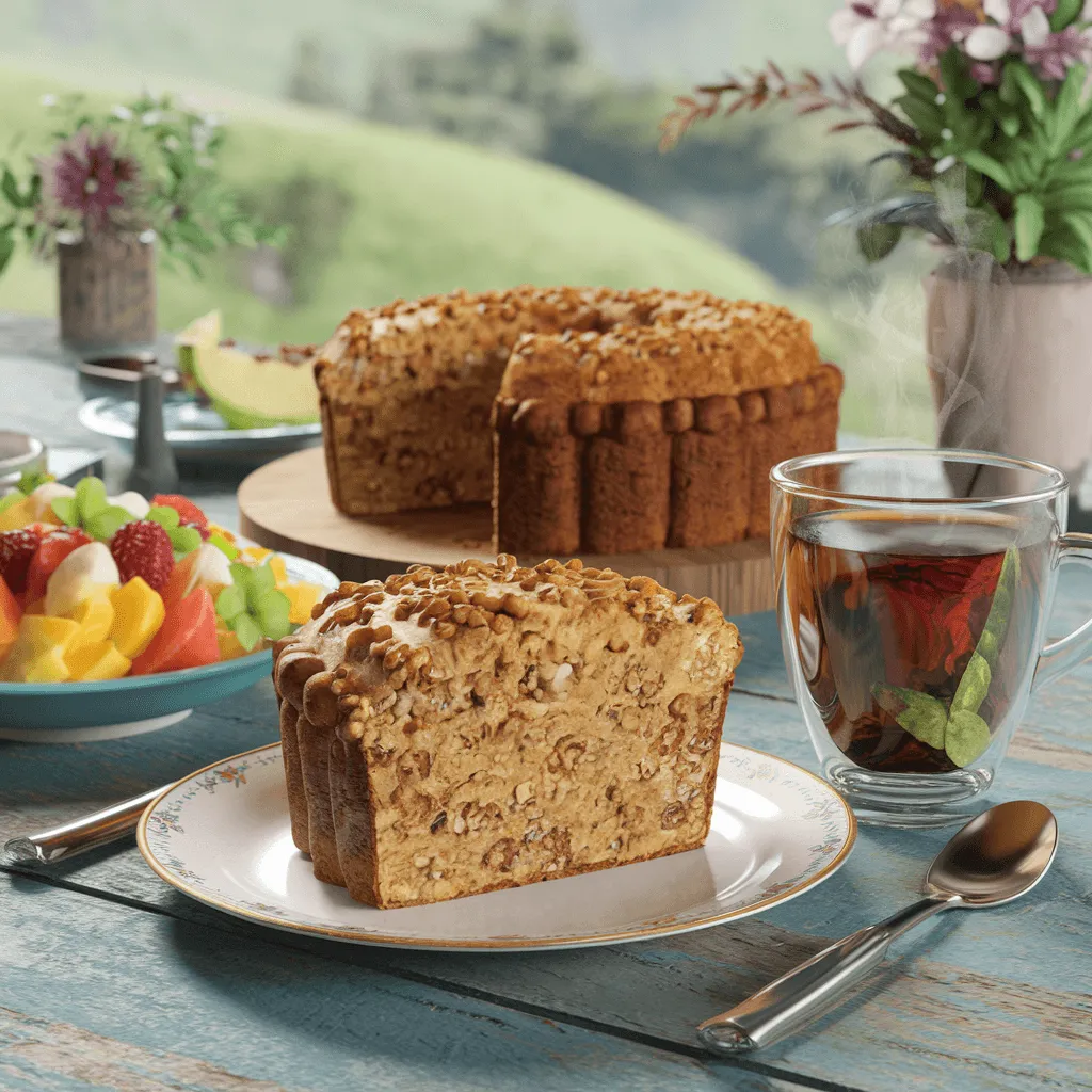 Hawaiian banana bread recipe with tropical sides image