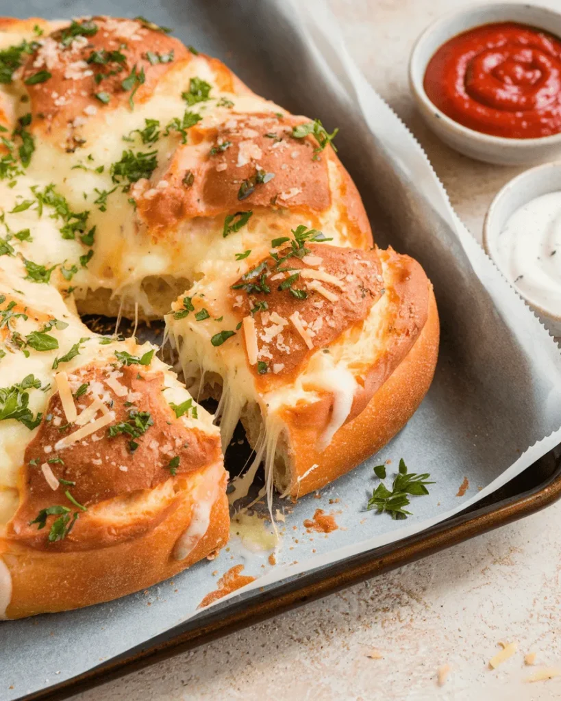 Homemade Little Caesars Italian Cheese Bread fresh from the oven