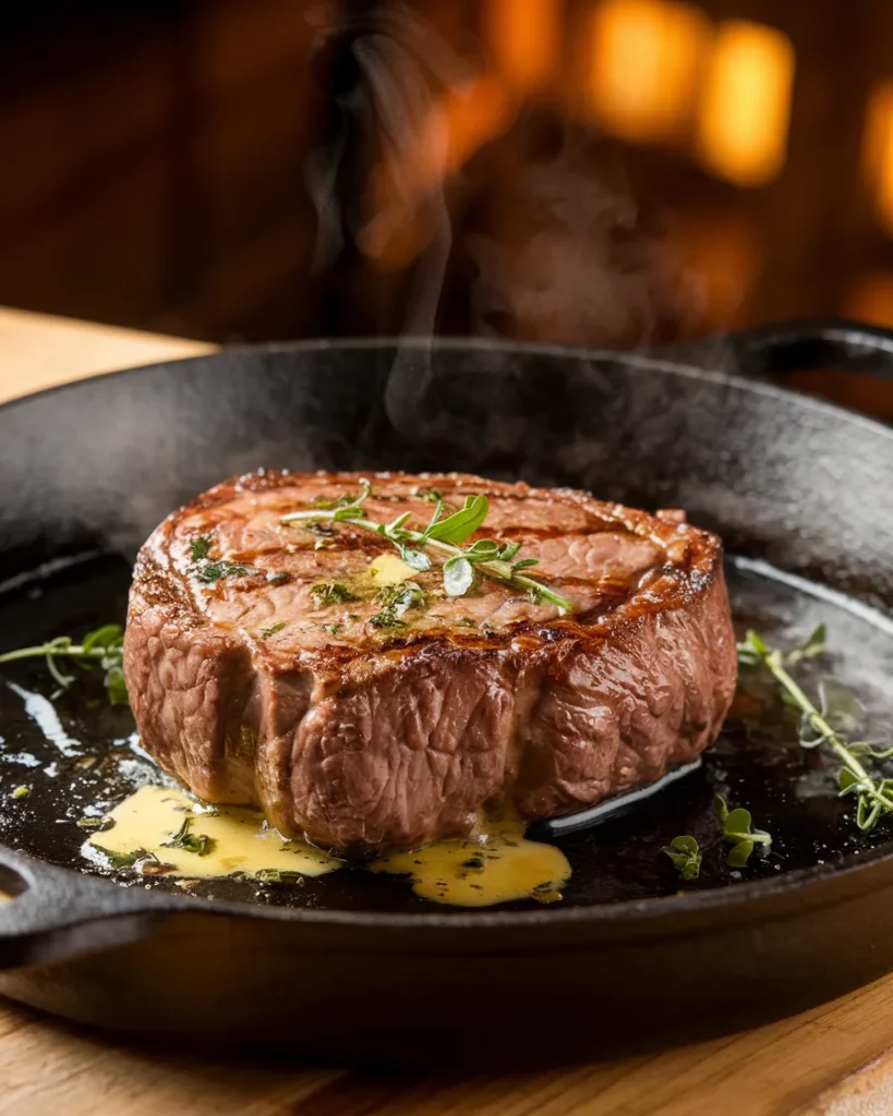 Classic steak and butter carnivore breakfast