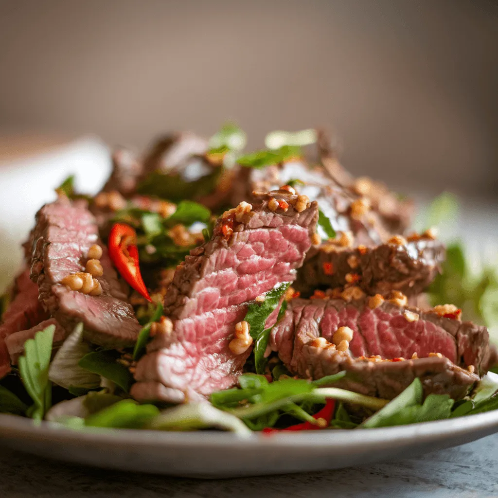 Thai Beef Salad close-up view