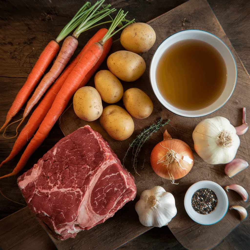 Key ingredients for an authentic Yankee pot roast